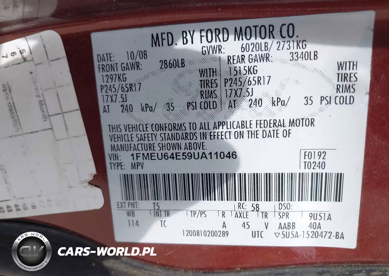 2009 Ford Explorer Eddie Bauer VIN:1FMEU64E59UA11046 - 9