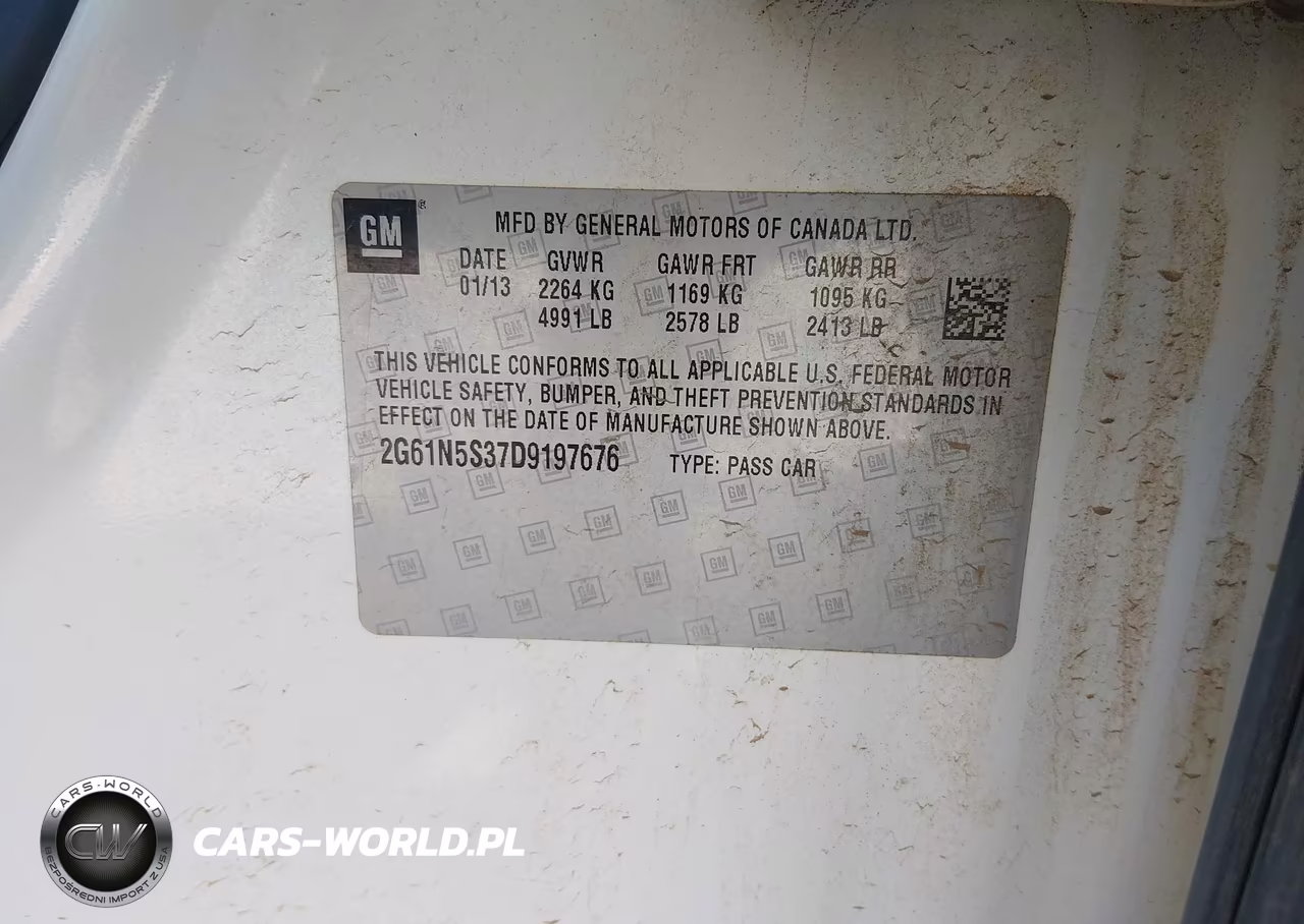 2013 Cadillac Xts Standard VIN:2G61N5S37D9197676 - 9