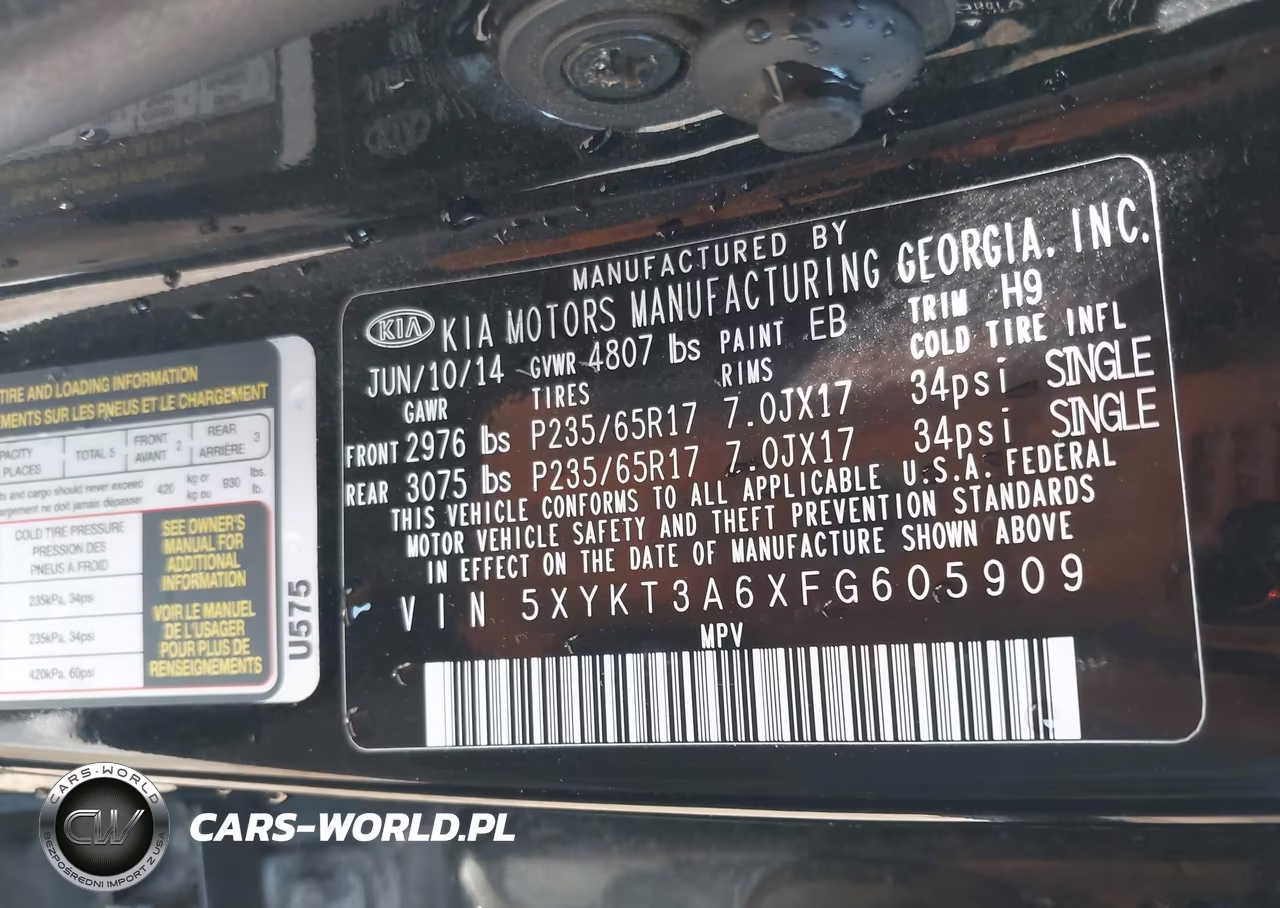 2015 Kia Sorento Lx VIN:5XYKT3A6XFG605909 - 9