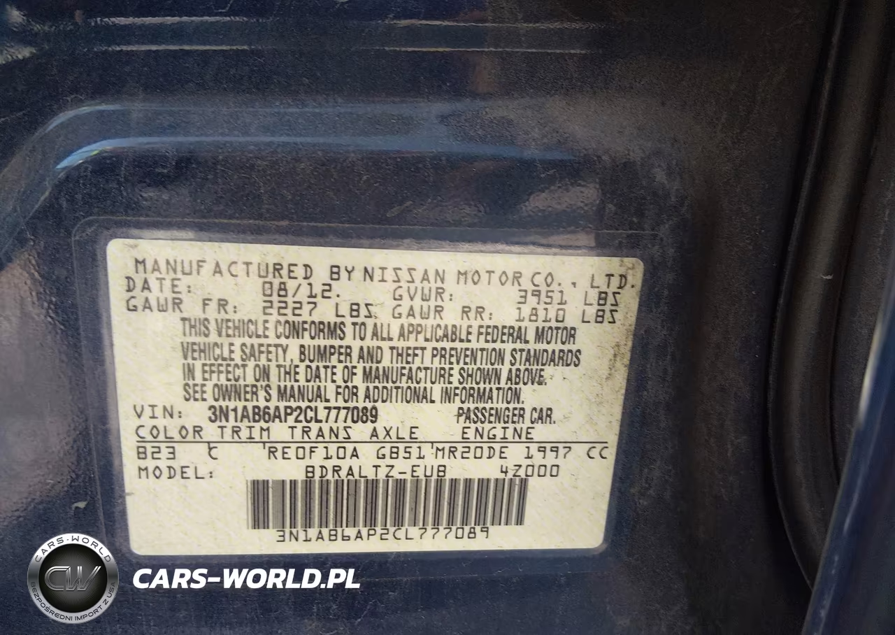 2012 Nissan Sentra 2.0 S VIN:3N1AB6AP2CL777089 - 9