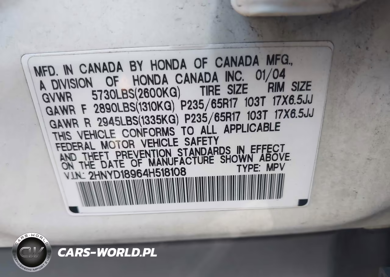 2004 Acura Mdx VIN:2HNYD18964H518108 - 9