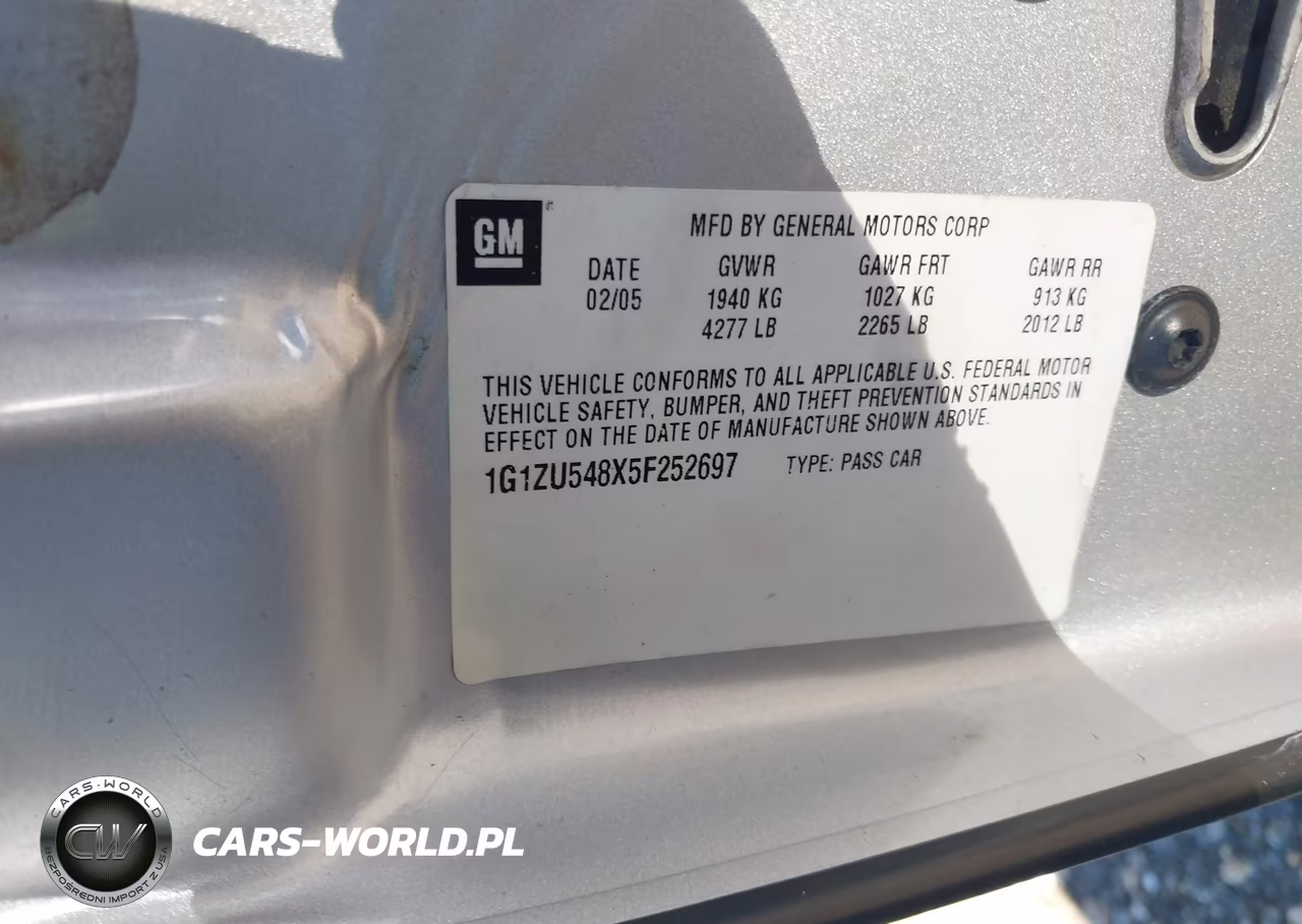 2005 Chevrolet Malibu Lt VIN:1G1ZU548X5F252697 - 9