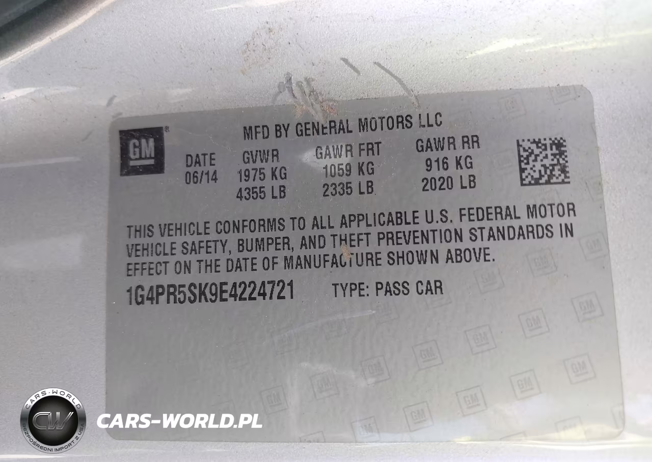 2014 Buick Verano Convenience Group VIN:1G4PR5SK9E4224721 - 9