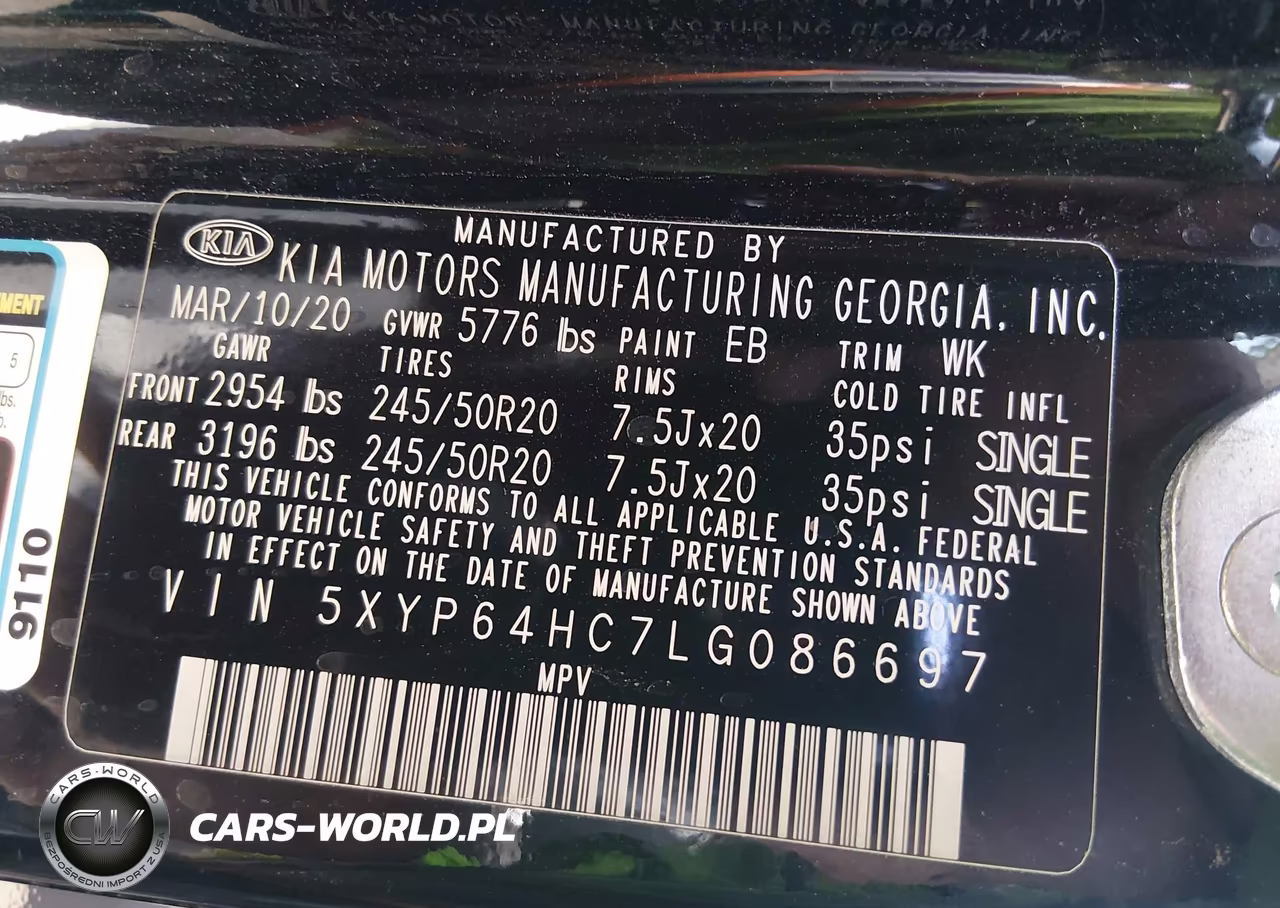 2020 Kia Telluride S VIN:5XYP64HC7LG086697 - 9