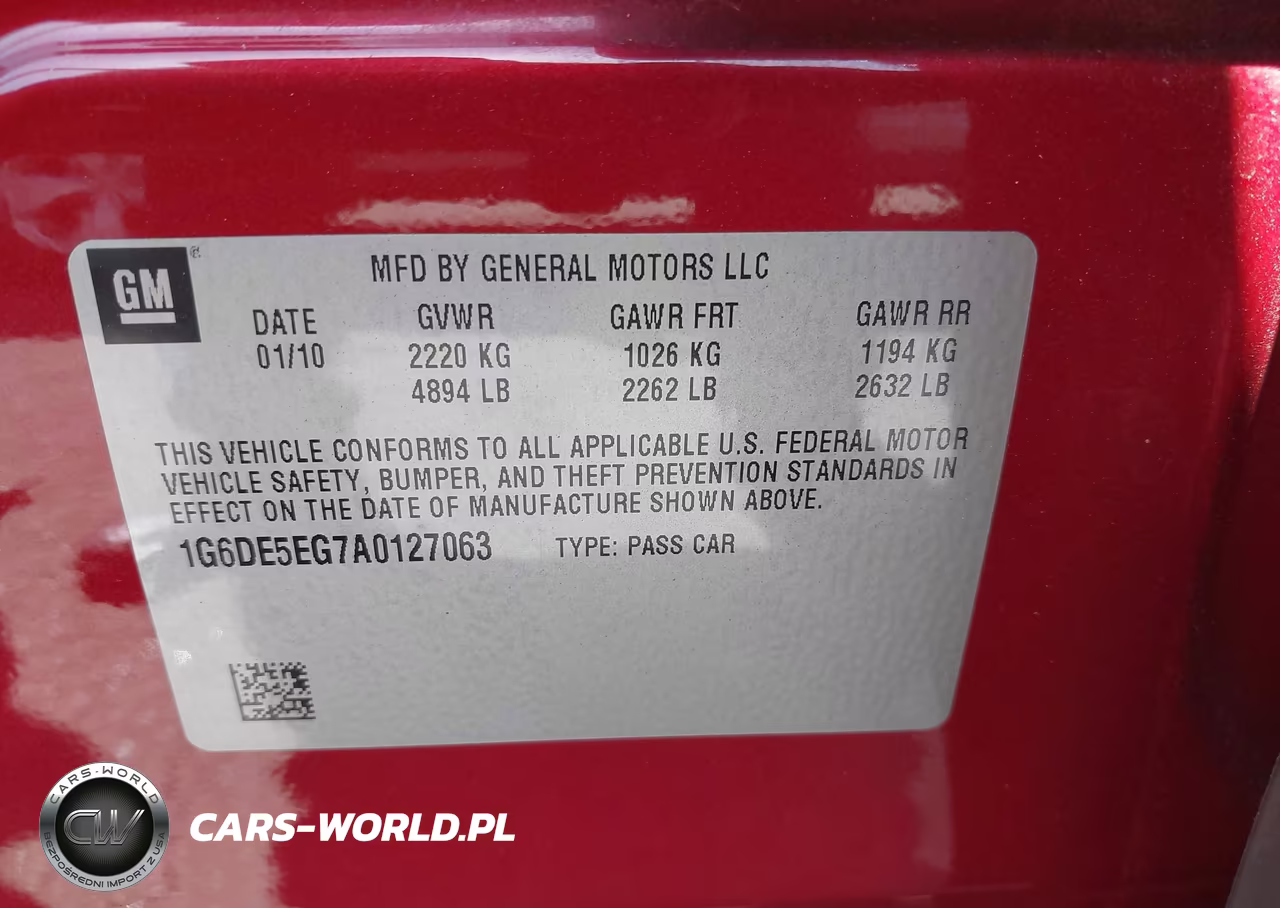 2010 Cadillac Cts Luxury VIN:1G6DE5EG7A0127063 - 9