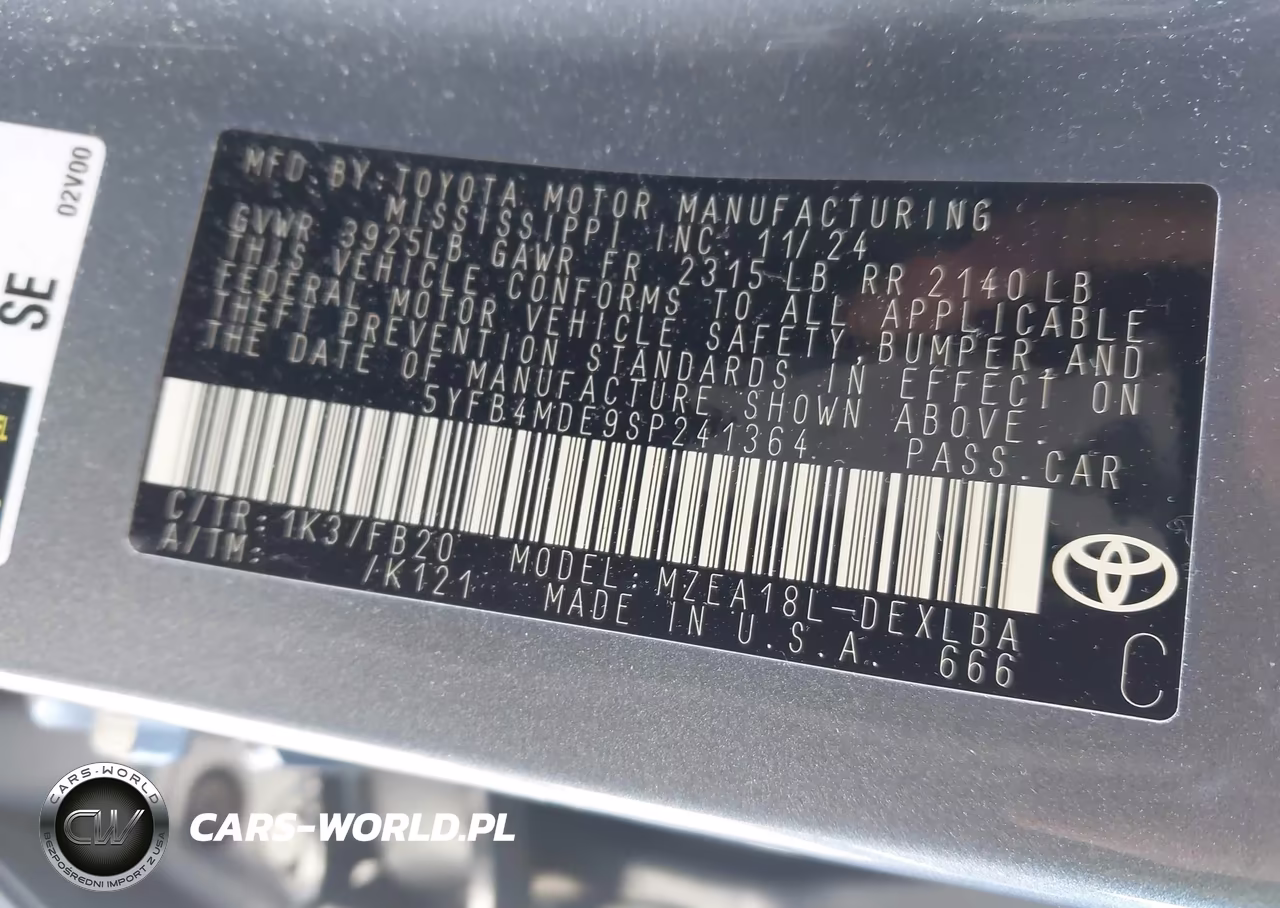 2025 Toyota Corolla Le VIN:5YFB4MDE9SP241364 - 9
