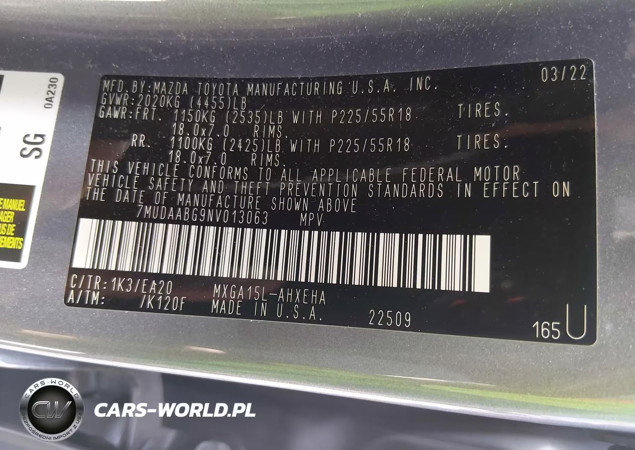 2022 Toyota Corolla Cross Xle VIN:7MUDAABG9NV013063 - 9