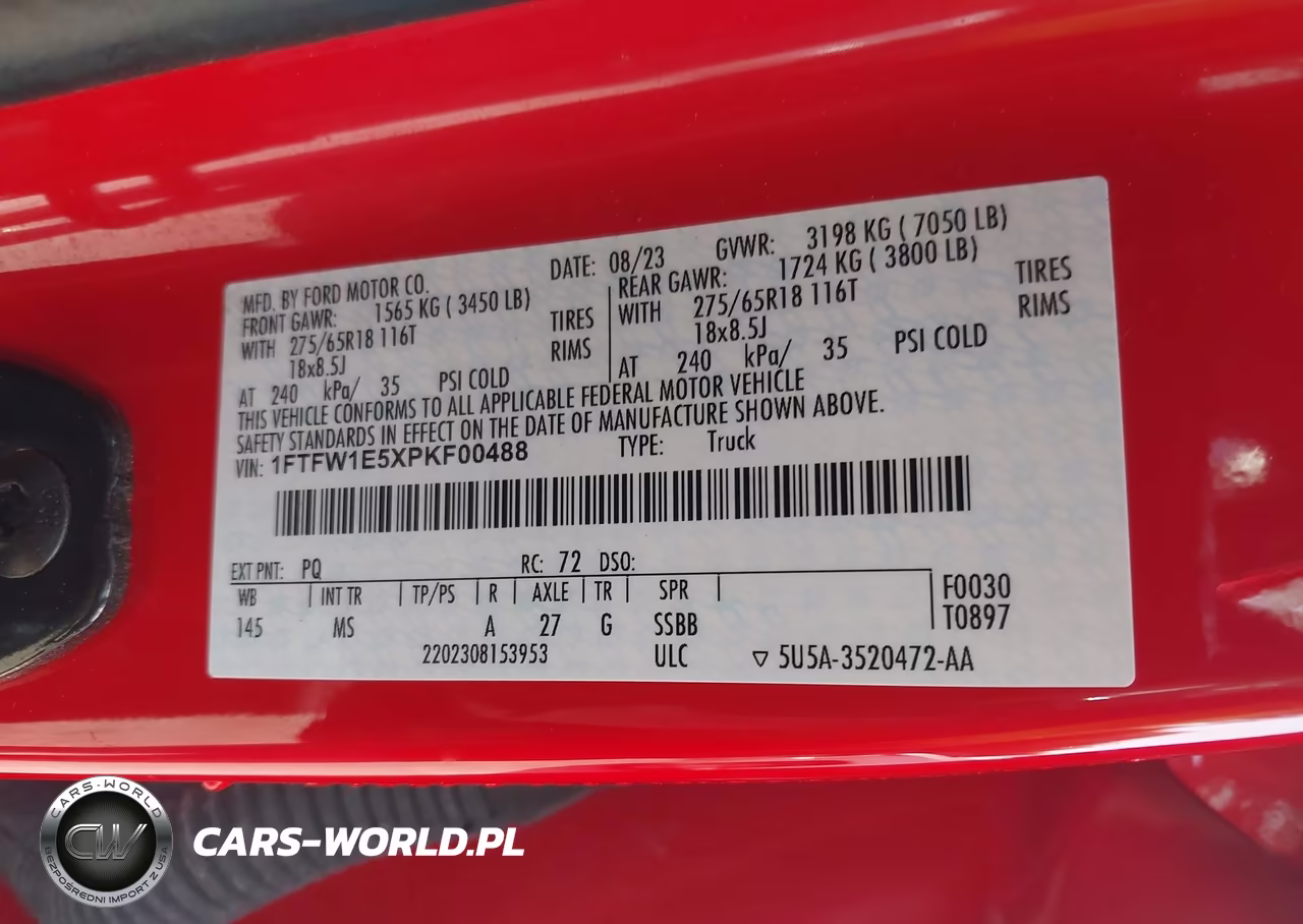 2023 Ford F-150 Xlt VIN:1FTFW1E5XPKF00488 - 9