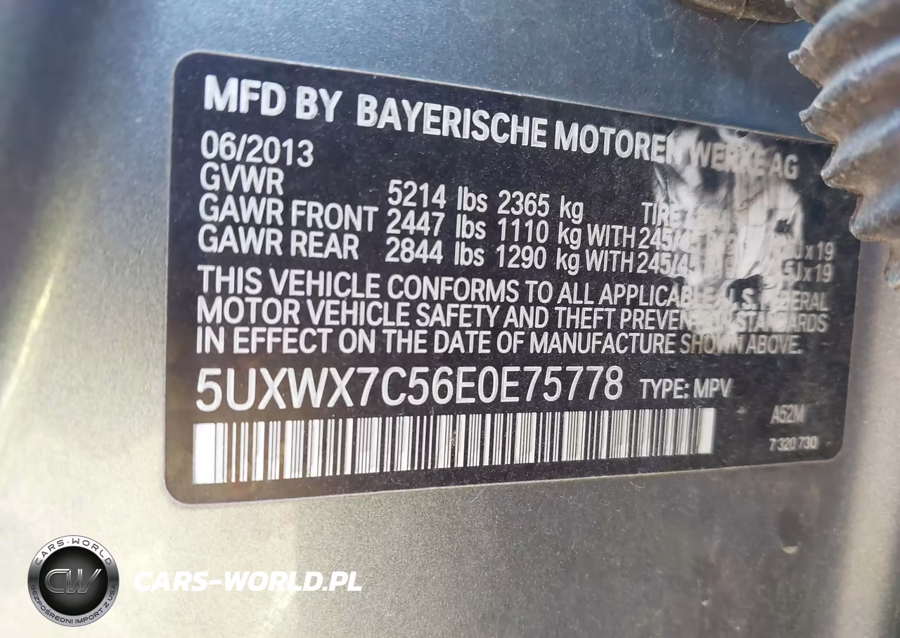 2014 BMW X3 xDrive35I VIN:5UXWX7C56E0E75778 - 9