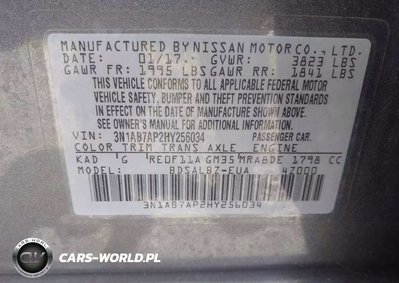 2017 Nissan Sentra S VIN:3N1AB7AP2HY256034 - 9