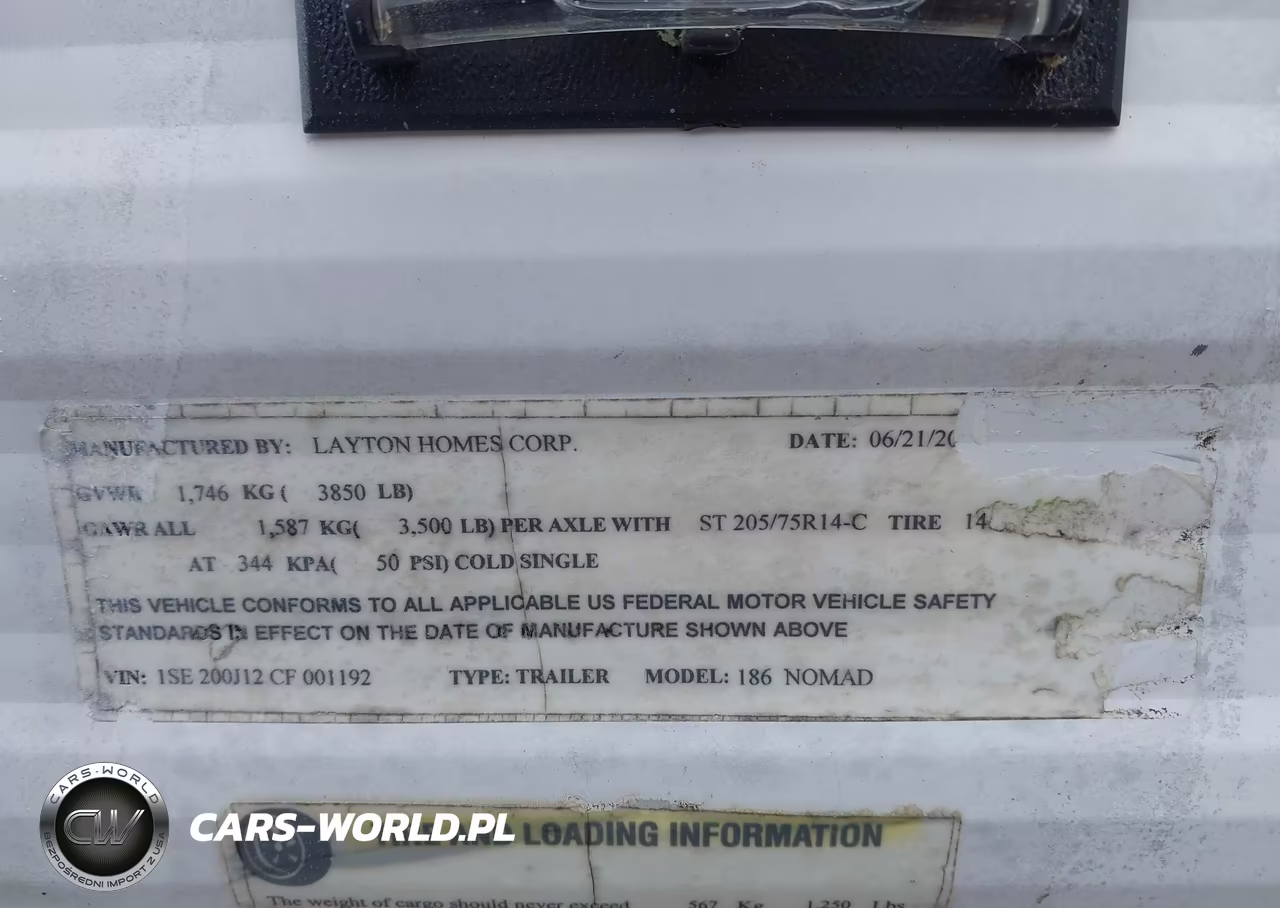 2019 Skyline Trailer VIN:1SE200J12CF001192 - 9