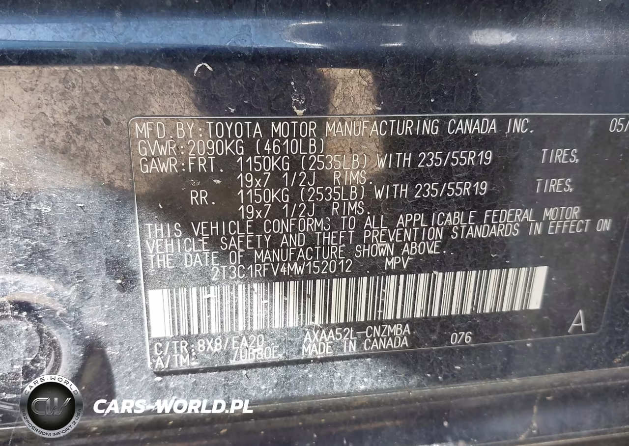 2021 Toyota Rav4 Xle Premium VIN:2T3C1RFV4MW152012 - 9