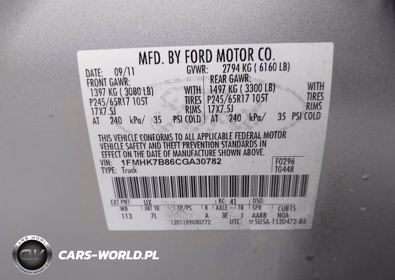 2012 Ford Explorer VIN:1FMHK7B86CGA30782 - 9