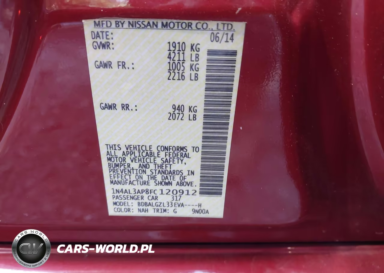2015 Nissan Altima 2.5 S VIN:1N4AL3AP8FC120912 - 9