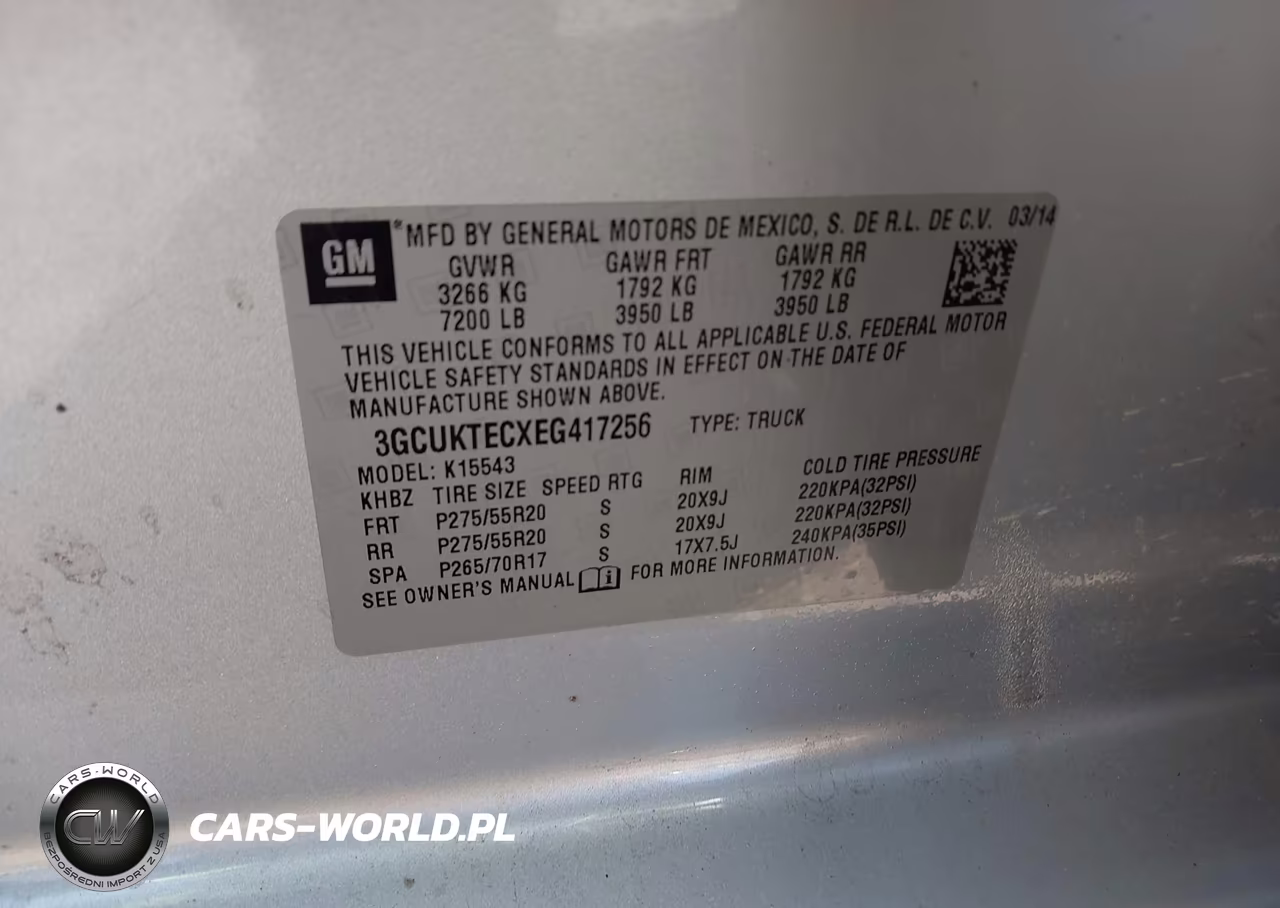 2014 Chevrolet Silverado 1500 High Country VIN:3GCUKTECXEG417256 - 9