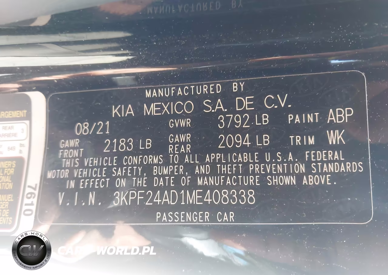 2021 Kia Forte Lxs VIN:3KPF24AD1ME408338 - 9
