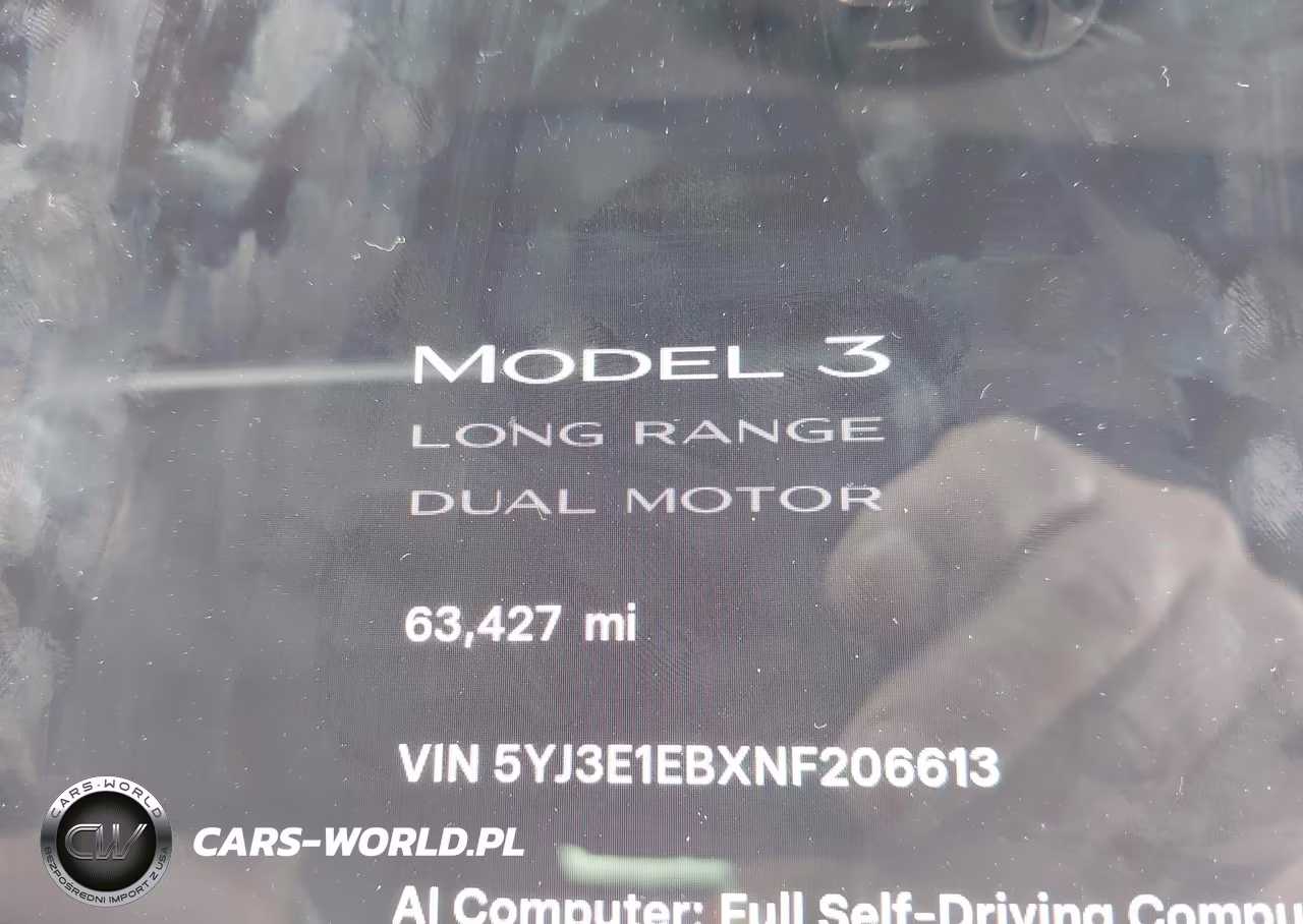 2022 Tesla Model 3 Long Range Dual Motor All-Wheel Drive VIN:5YJ3E1EBXNF206613 - 15