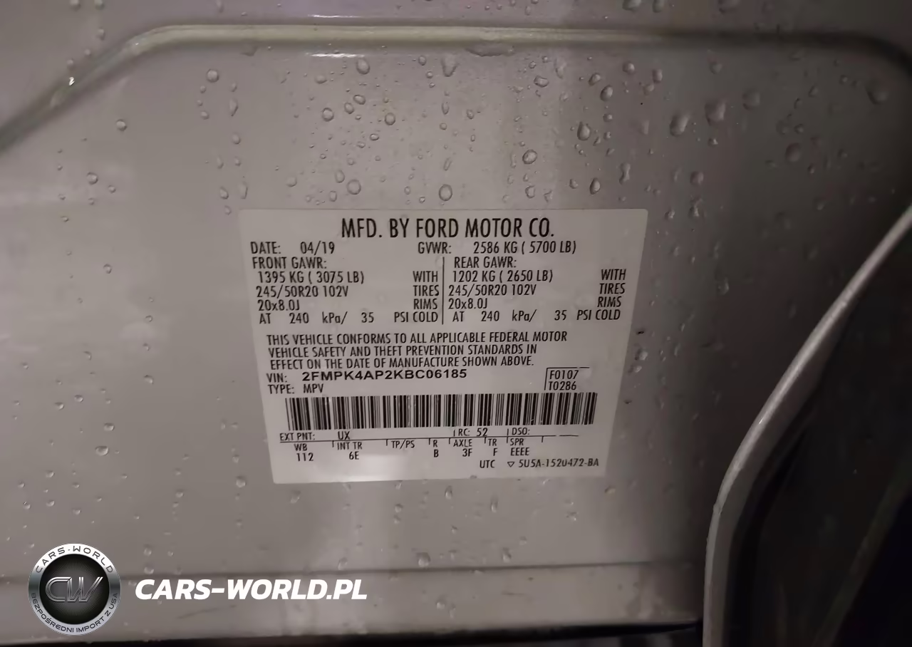 2019 Ford Edge St VIN:2FMPK4AP2KBC06185 - 9