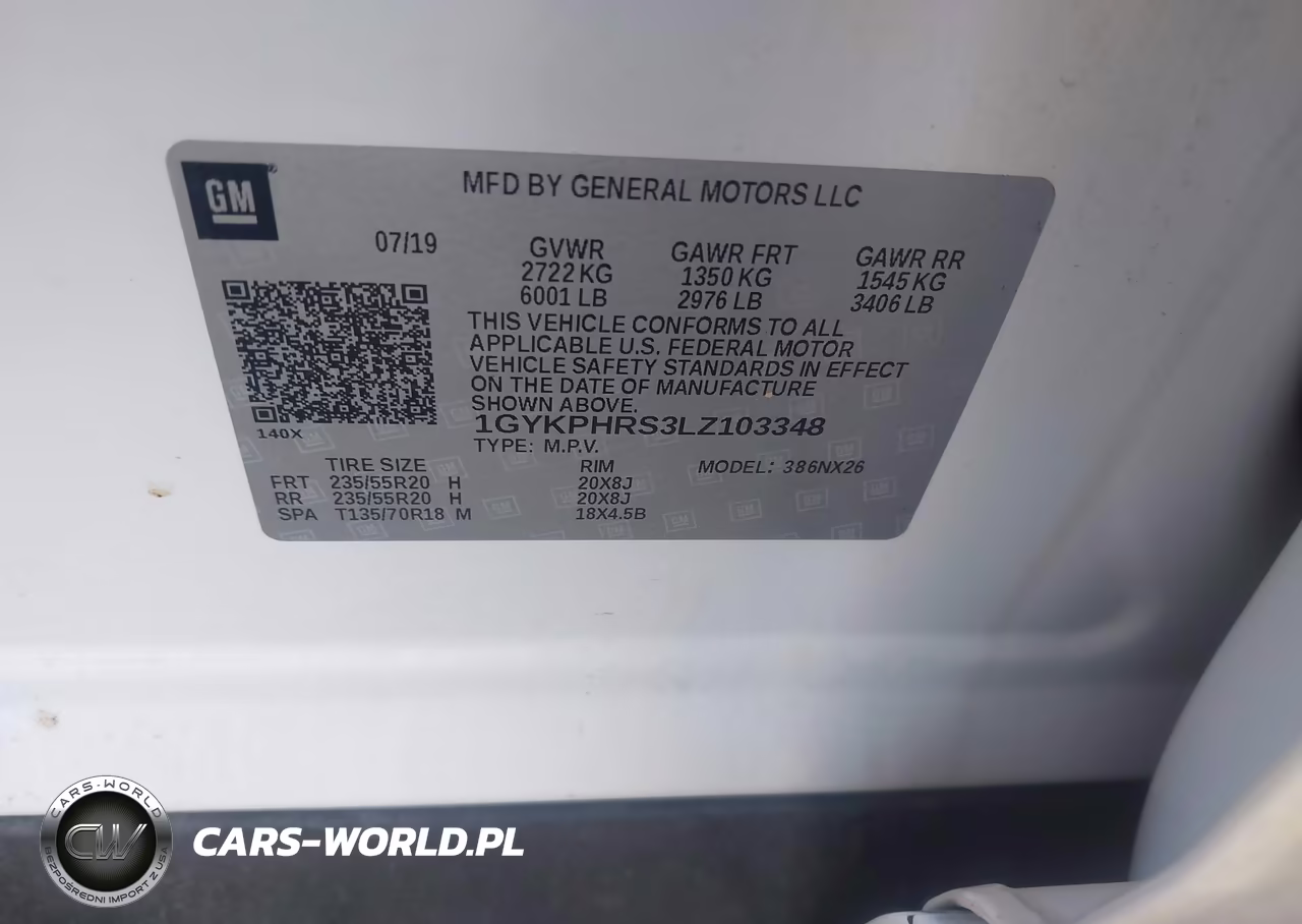 2020 Cadillac Xt6 Awd Sport VIN:1GYKPHRS3LZ103348 - 9