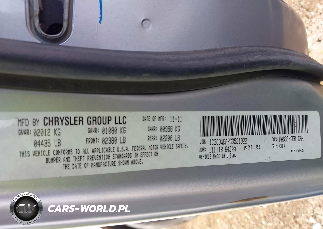 2012 Dodge Caliber Sxt VIN:1C3CDWDA2CD531922 - 9