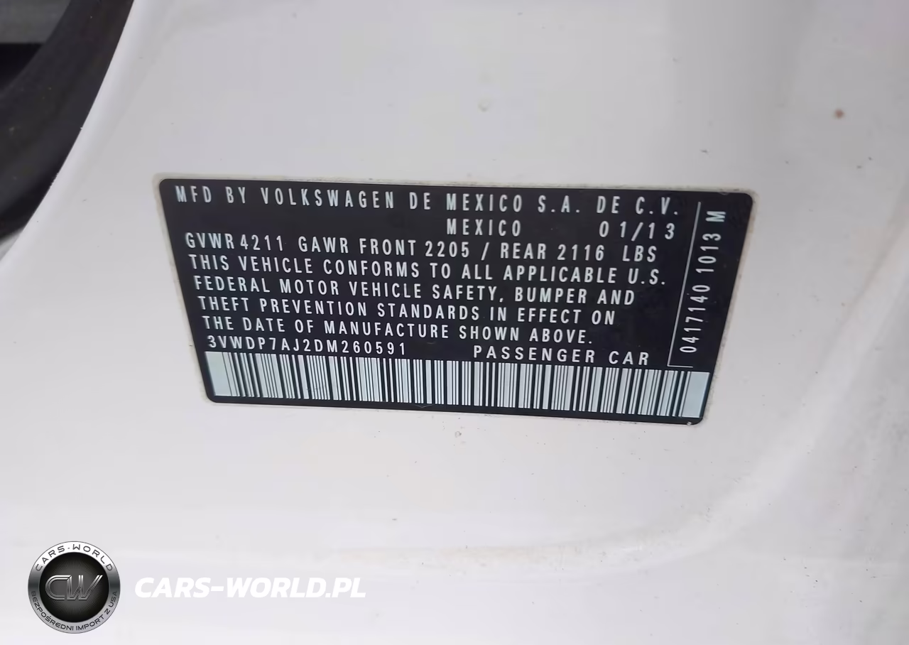 2013 Volkswagen Jetta 2.5L Se VIN:3VWDP7AJ2DM260591 - 9