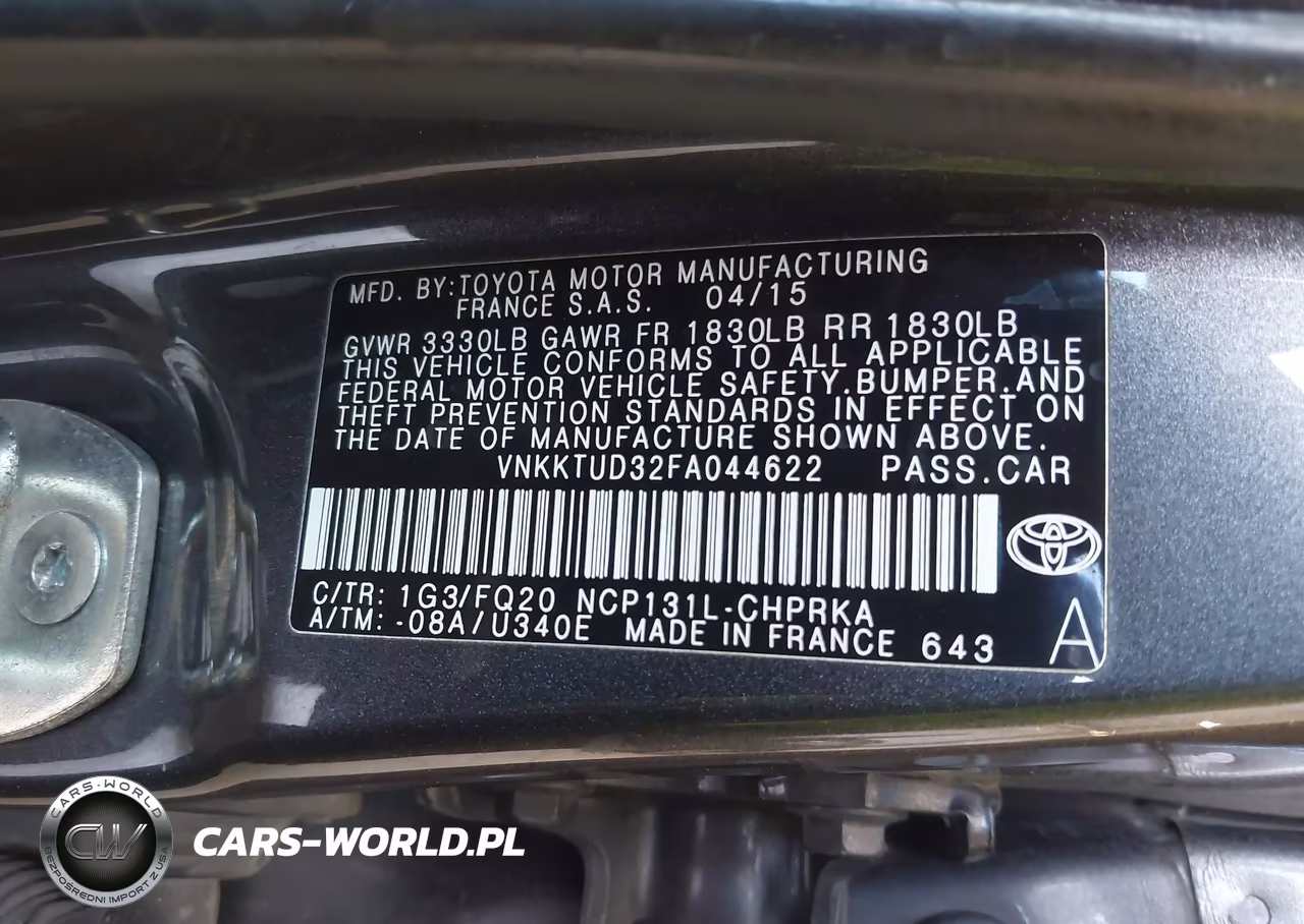 2015 Toyota Yaris L VIN:VNKKTUD32FA044622 - 9