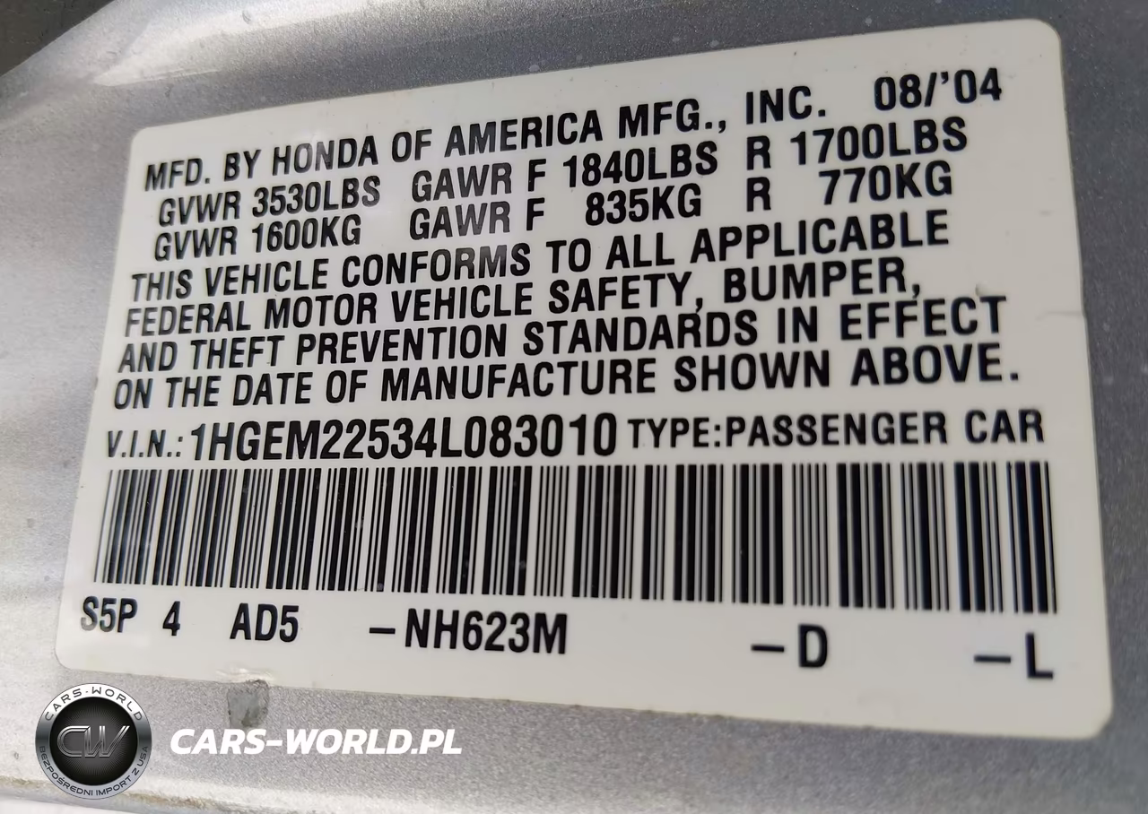 2004 Honda Civic Lx VIN:1HGEM22534L083010 - 9