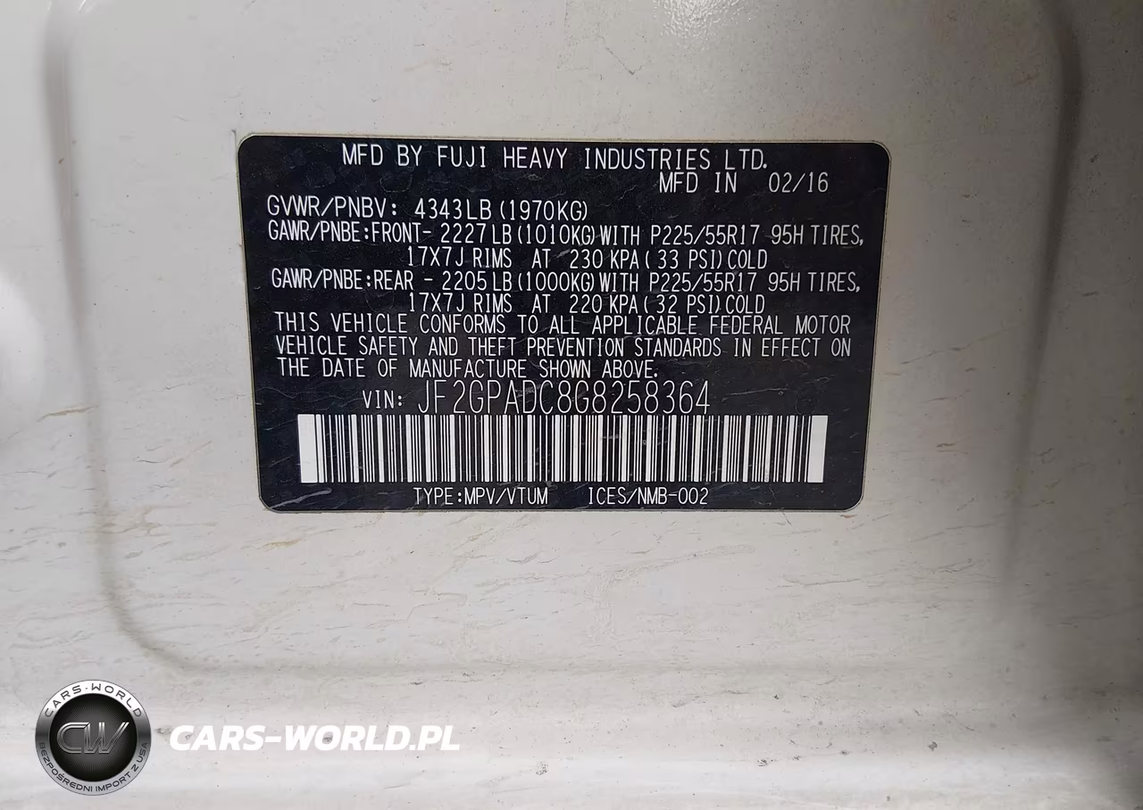 2016 Subaru Crosstrek 2.0I Premium VIN:JF2GPADC8G8258364 - 9