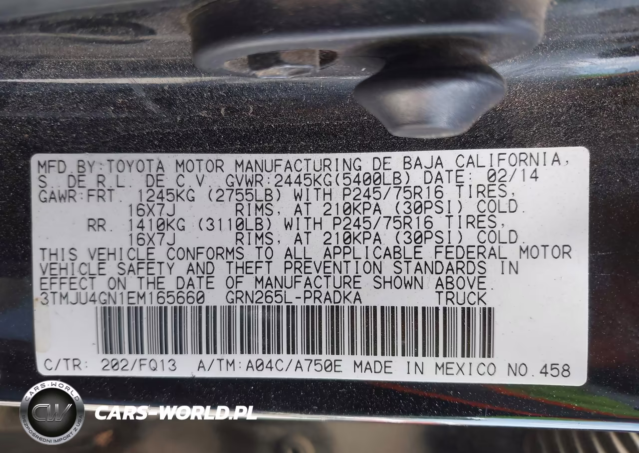 2014 Toyota Tacoma Prerunner V6 VIN:3TMJU4GN1EM165660 - 9