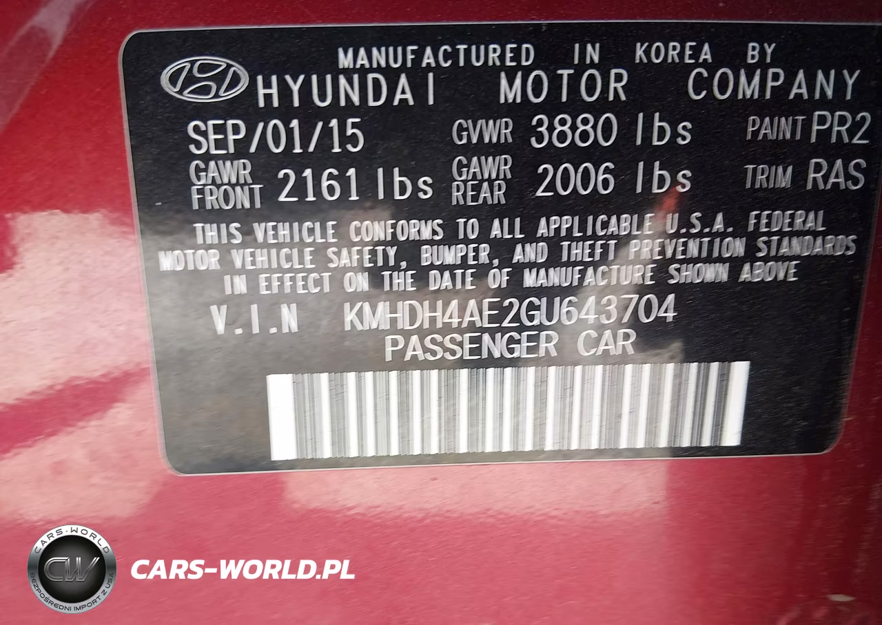 2016 Hyundai Elantra Se VIN:KMHDH4AE2GU643704 - 9