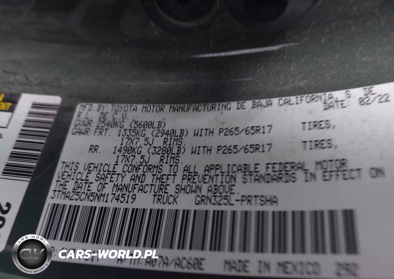 2022 Toyota Tacoma Trd Sport VIN:3TMAZ5CN5NM174519 - 9
