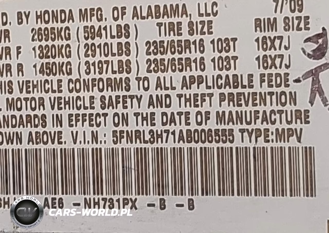 2010 Honda Odyssey Ex-L VIN:5FNRL3H71AB006555 - 9