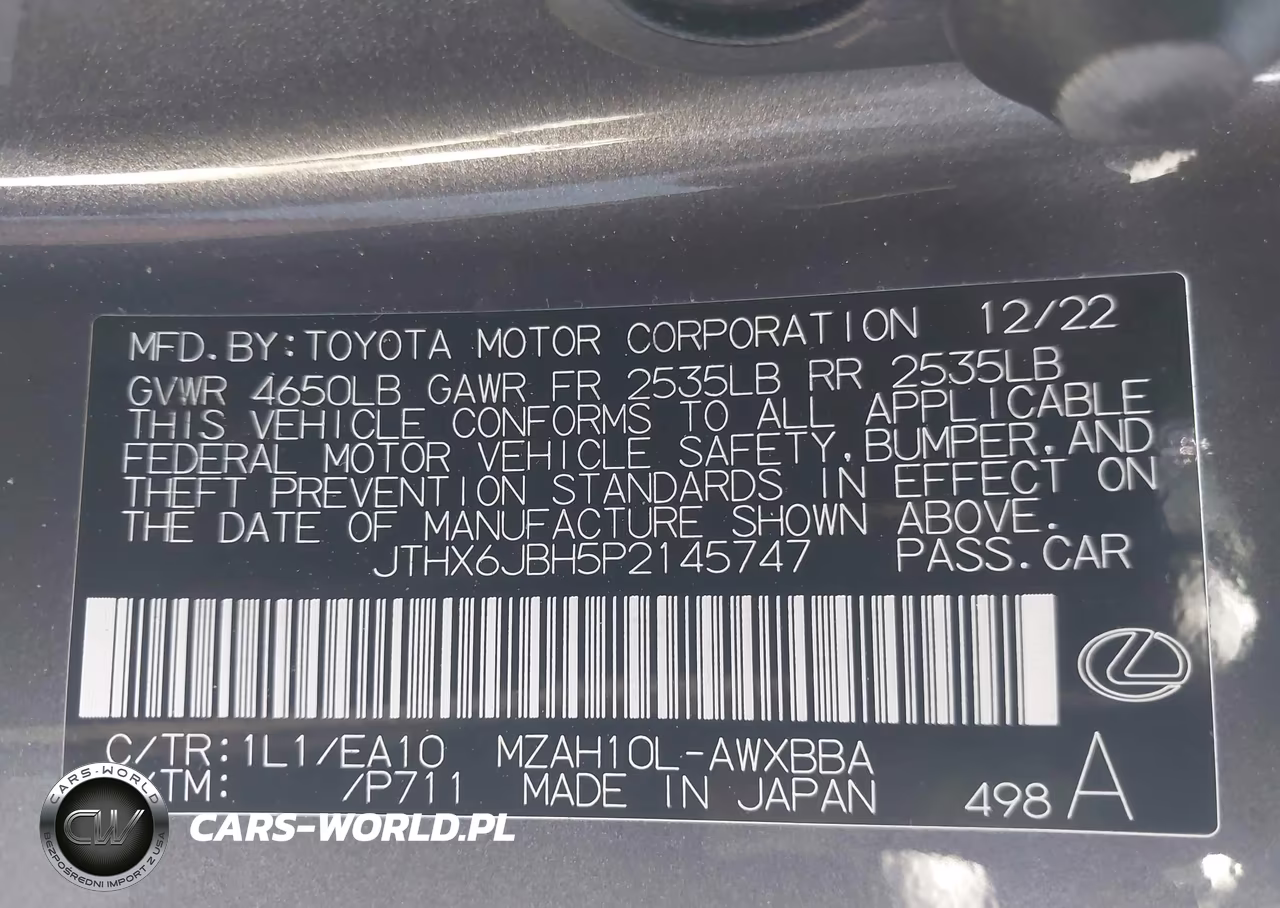 2023 Lexus Ux 250H VIN:JTHX6JBH5P2145747 - 9