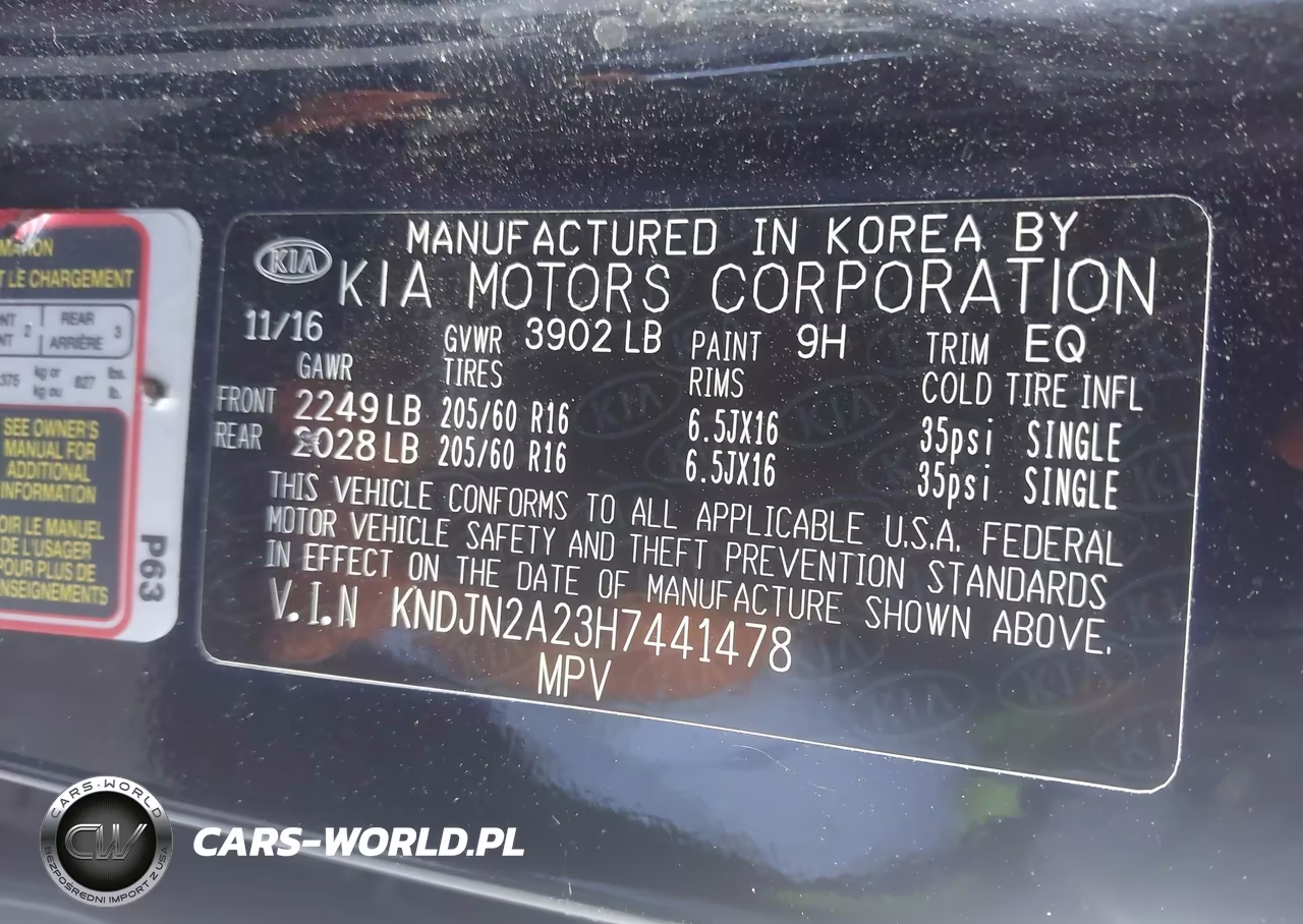 2017 Kia Soul VIN:KNDJN2A23H7441478 - 9