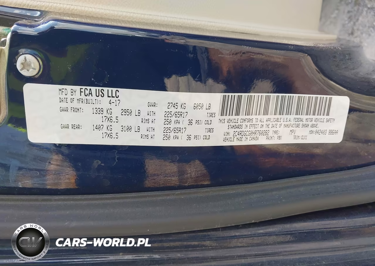 2017 Dodge Grand Caravan Sxt VIN:2C4RDGCG0HR760282 - 9