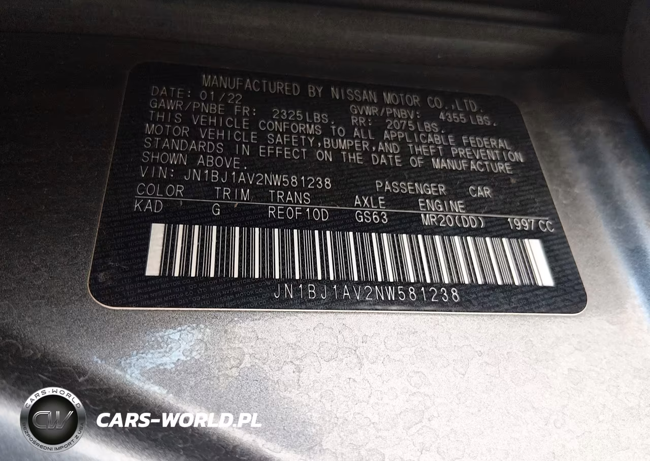 2022 Nissan Rogue Sport S Fwd Xtronic Cvt VIN:JN1BJ1AV2NW581238 - 9