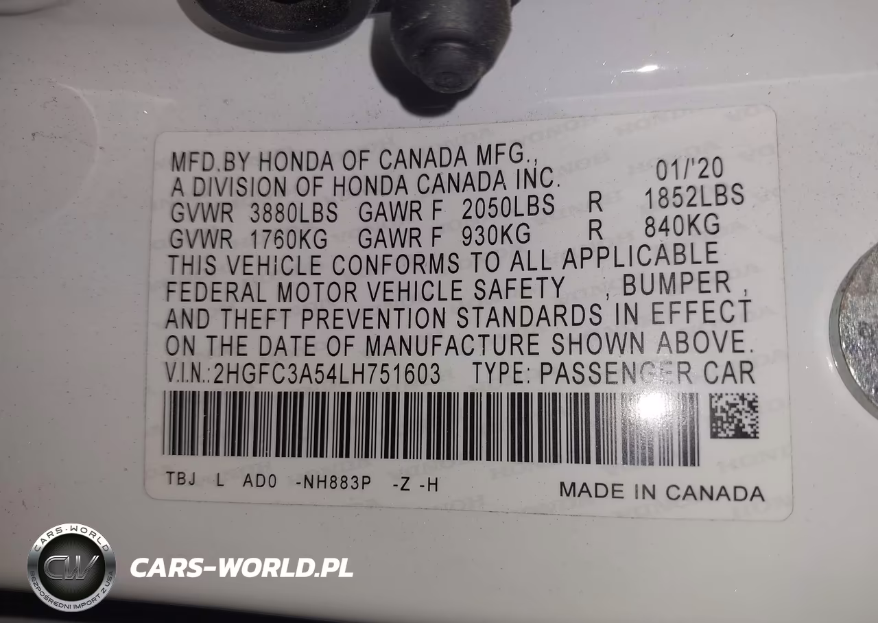 2020 Honda Civic Si Coupe VIN:2HGFC3A54LH751603 - 9