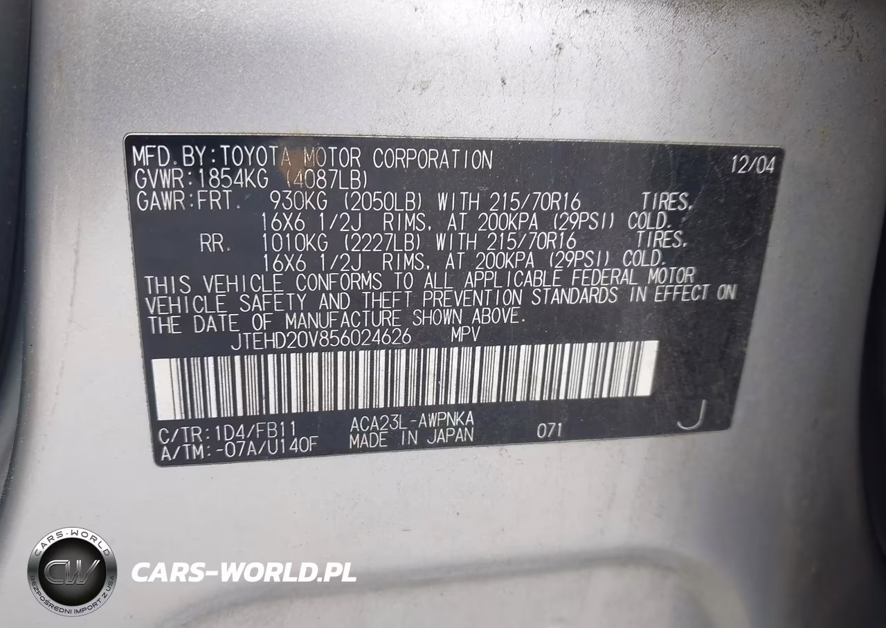2005 Toyota Rav4 VIN:JTEHD20V856024626 - 9
