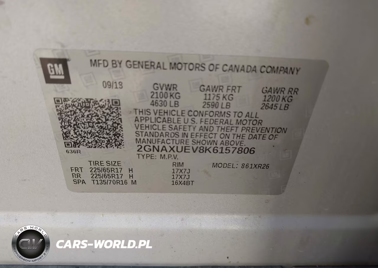 2019 Chevrolet Equinox Lt VIN:2GNAXUEV8K6157806 - 9