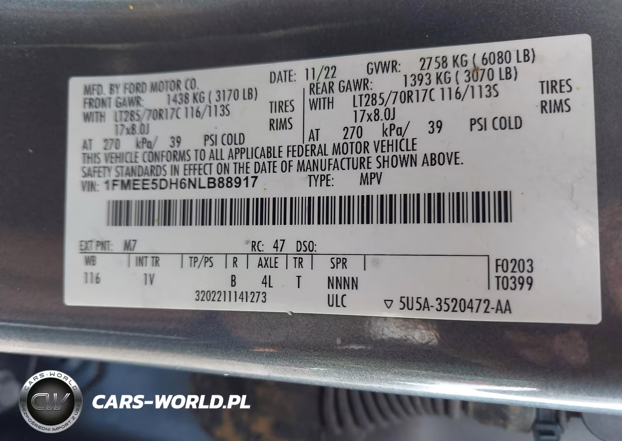 2022 Ford Bronco Badlands VIN:1FMEE5DH6NLB88917 - 9
