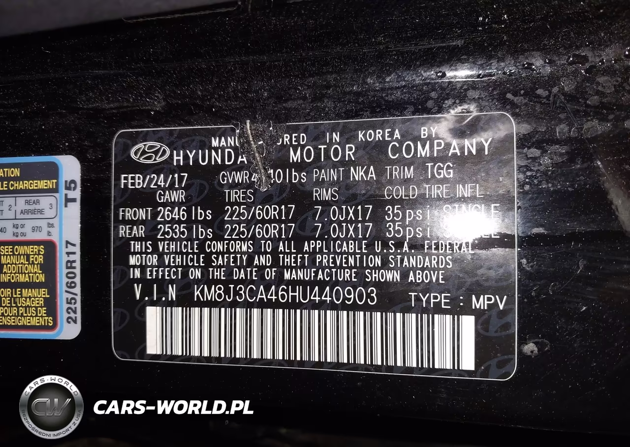 2017 Hyundai Tucson Se VIN:KM8J3CA46HU440903 - 9