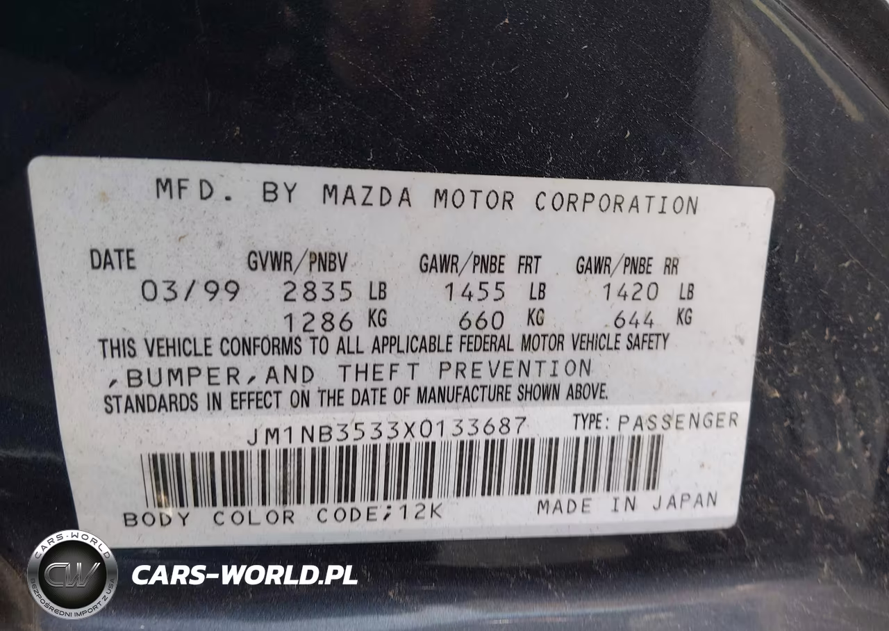 1999 Mazda Mx-5 Miata Leather Pkg-Popular Equipment Pkg-Sports Pkg-Touring Pkg VIN:JM1NB3533X0133687 - 9