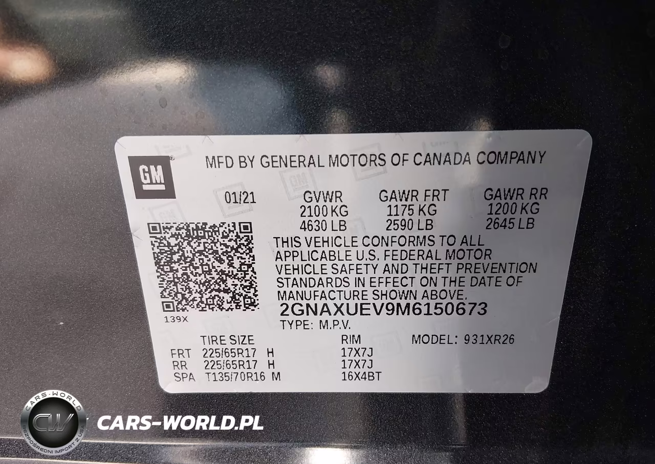 2021 Chevrolet Equinox Awd Lt VIN:2GNAXUEV9M6150673 - 9