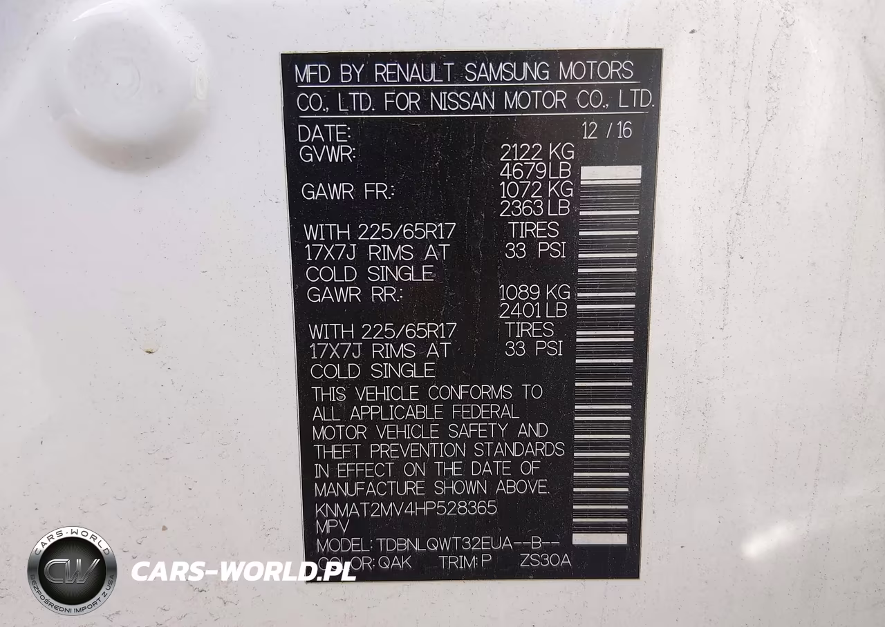 2017 Nissan Rogue Sv VIN:KNMAT2MV4HP528365 - 9