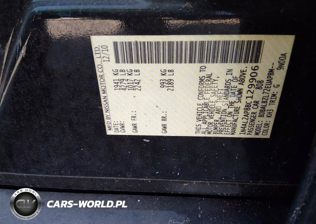 2011 Nissan Altima 2.5 S VIN:1N4AL2AP8BC129906 - 9