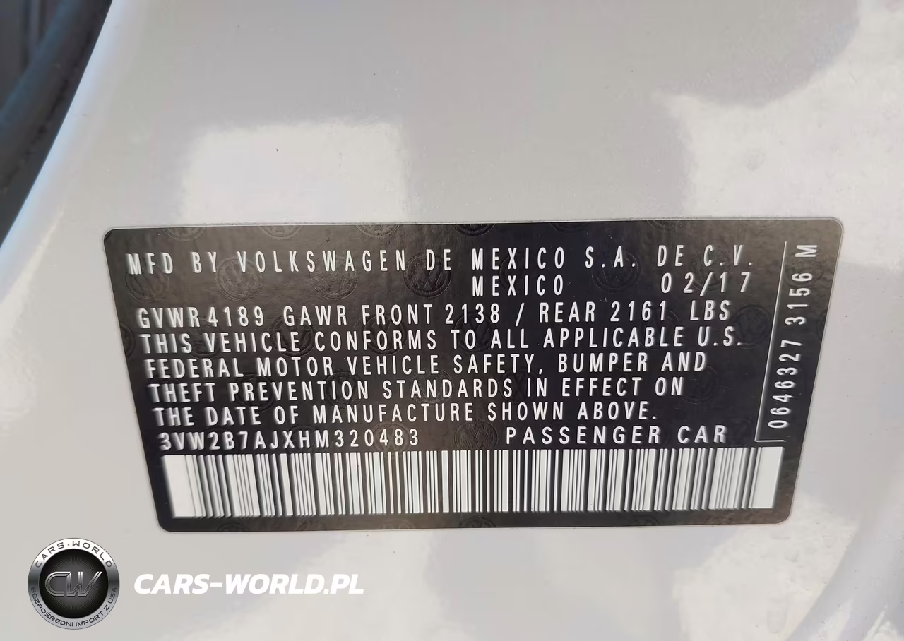 2017 Volkswagen Jetta 1.4T S VIN:3VW2B7AJXHM320483 - 9