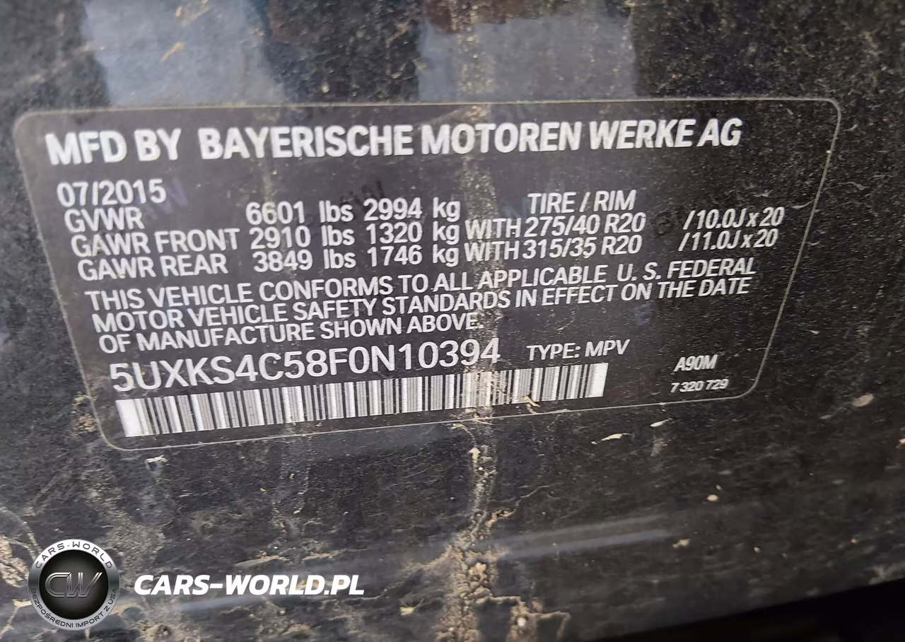 2015 BMW X5 xDrive35D VIN:5UXKS4C58F0N10394 - 9