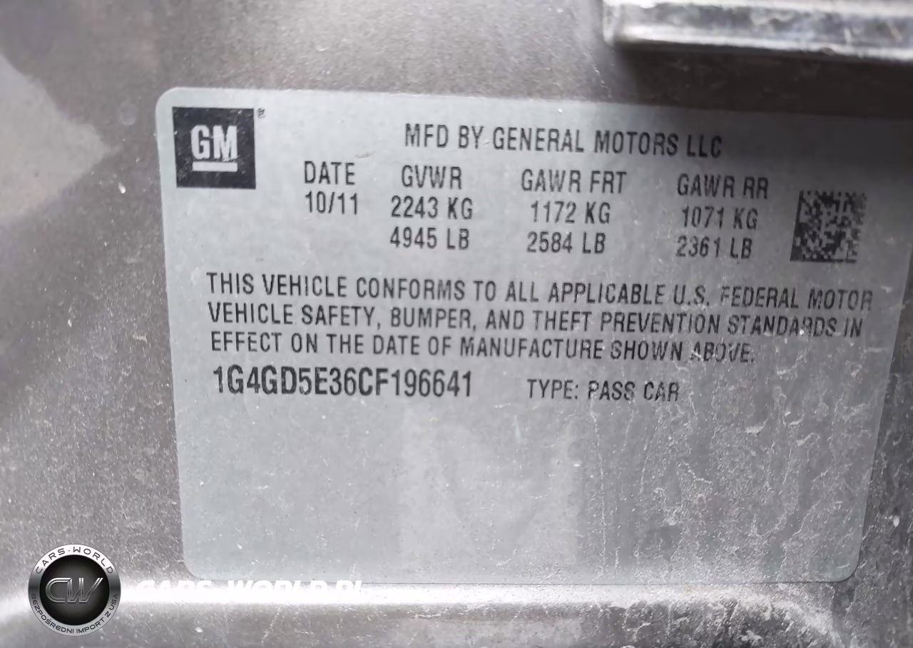 2012 Buick Lacrosse Premium 1 Group VIN:1G4GD5E36CF196641 - 9