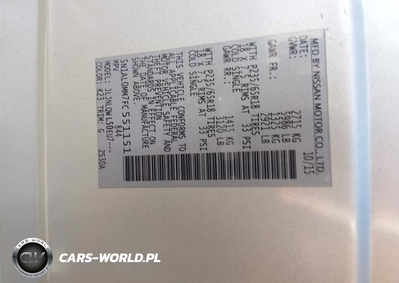 2015 Infiniti Qx60 VIN:5N1AL0MM7FC551151 - 9