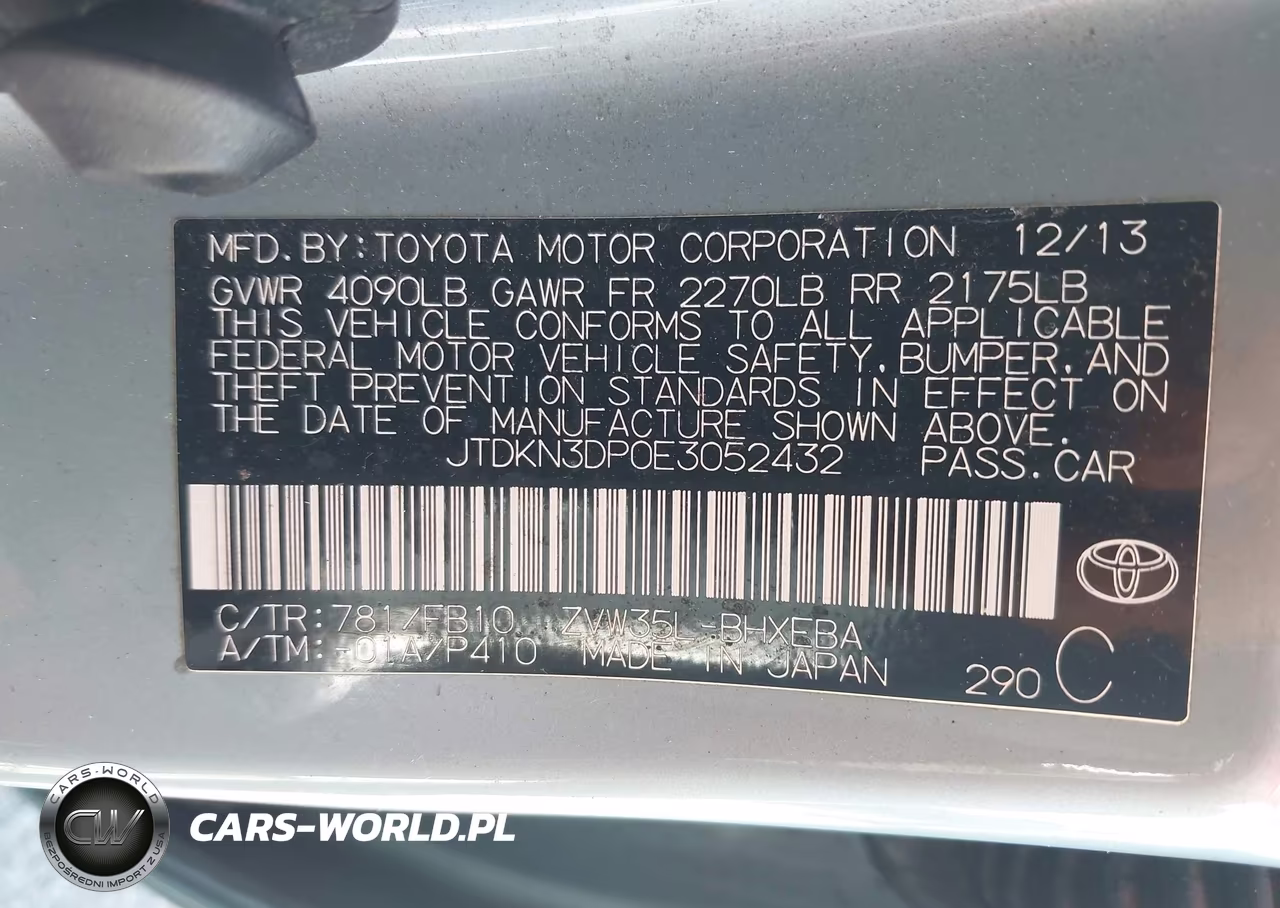 2014 Toyota Prius Plug-In VIN:JTDKN3DP0E3052432 - 9